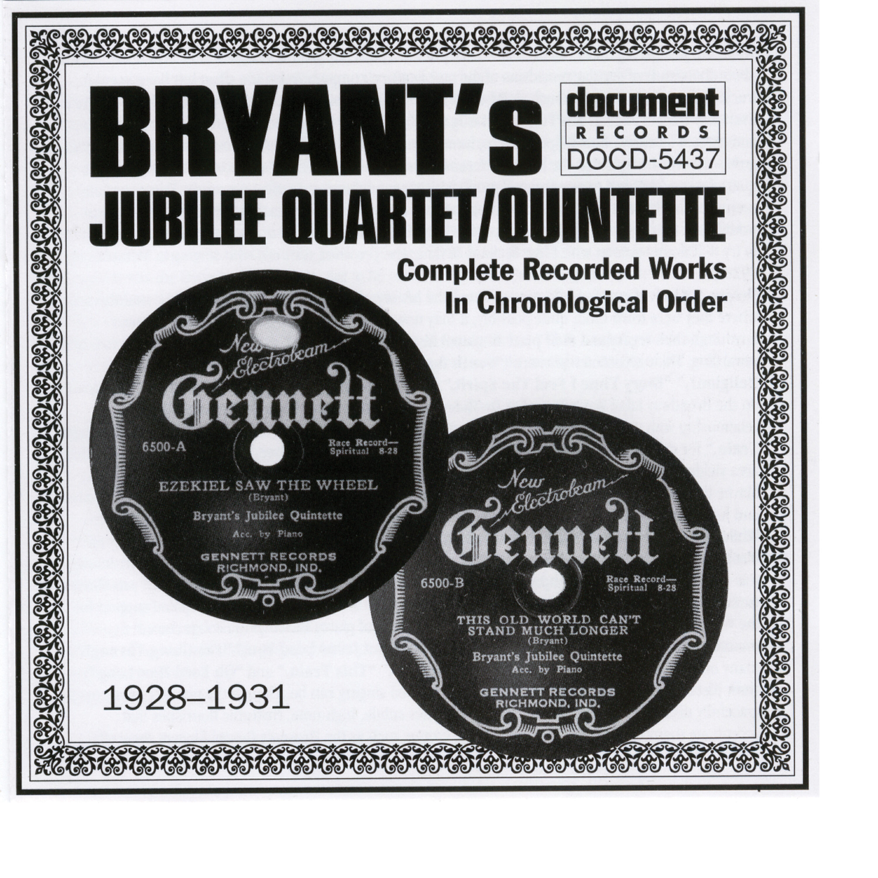 Релиз Bryant's Jubilee Quartet / Quintette