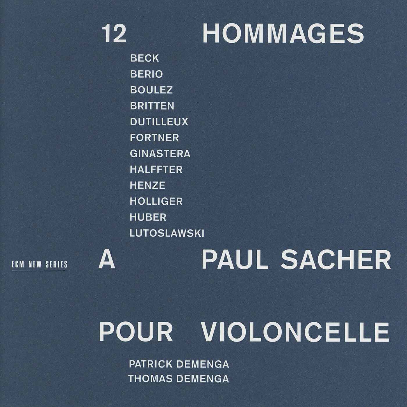 Релиз 12 Hommages à Paul Sacher pour Violoncelle