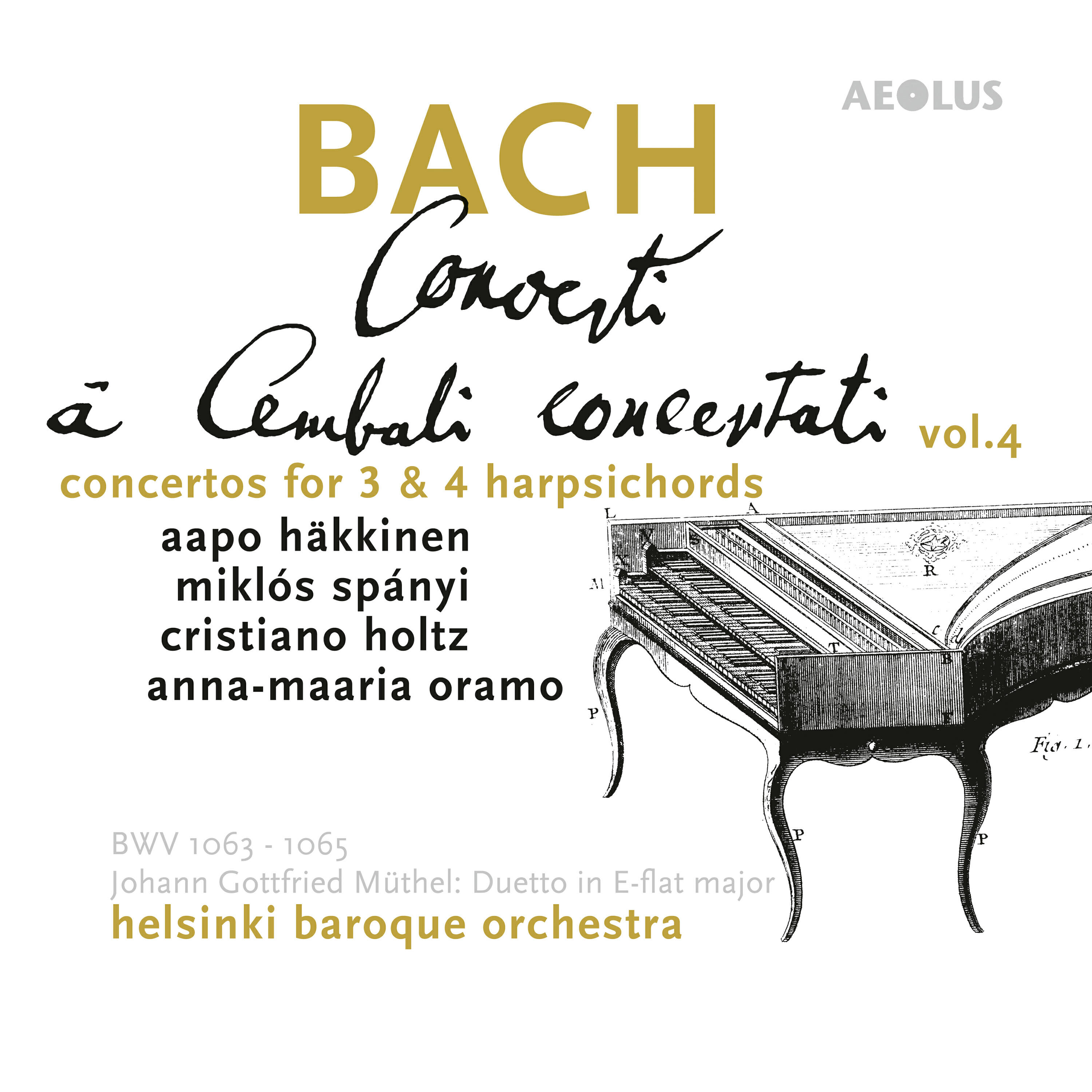 Релиз Bach: Harpsichord Concertos Vol. 4, Complete Concertos for three and four Harpsichords