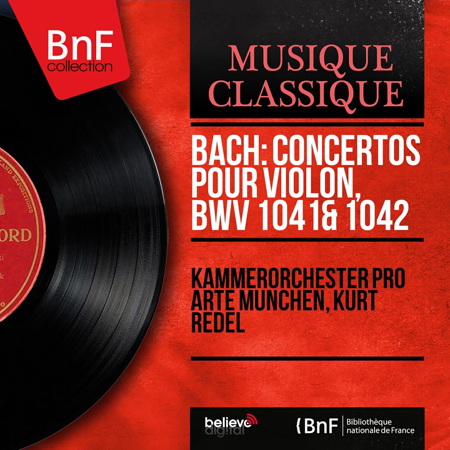 Релиз Bach: Concertos pour violon, BWV 1041 & 1042 (Mono Version)