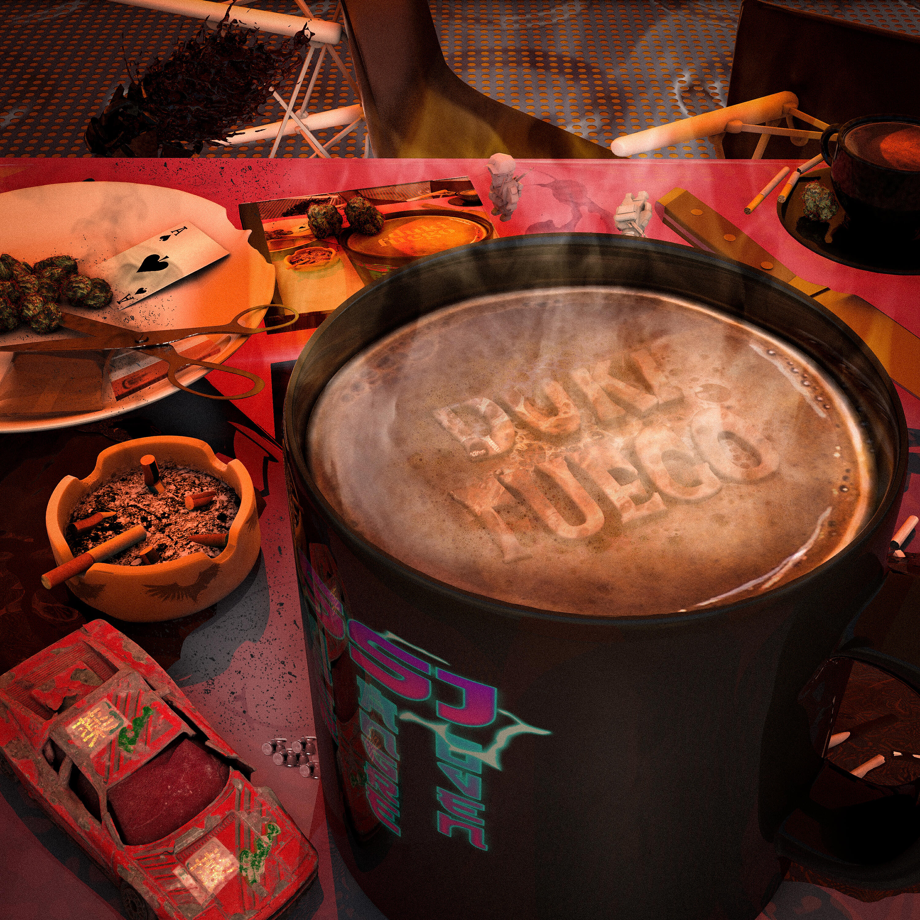 Luyo, Duki, Fuego - Café