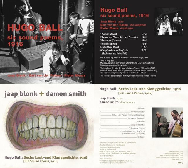 Релиз Hugo Ball's Six Sound Poems, 1916