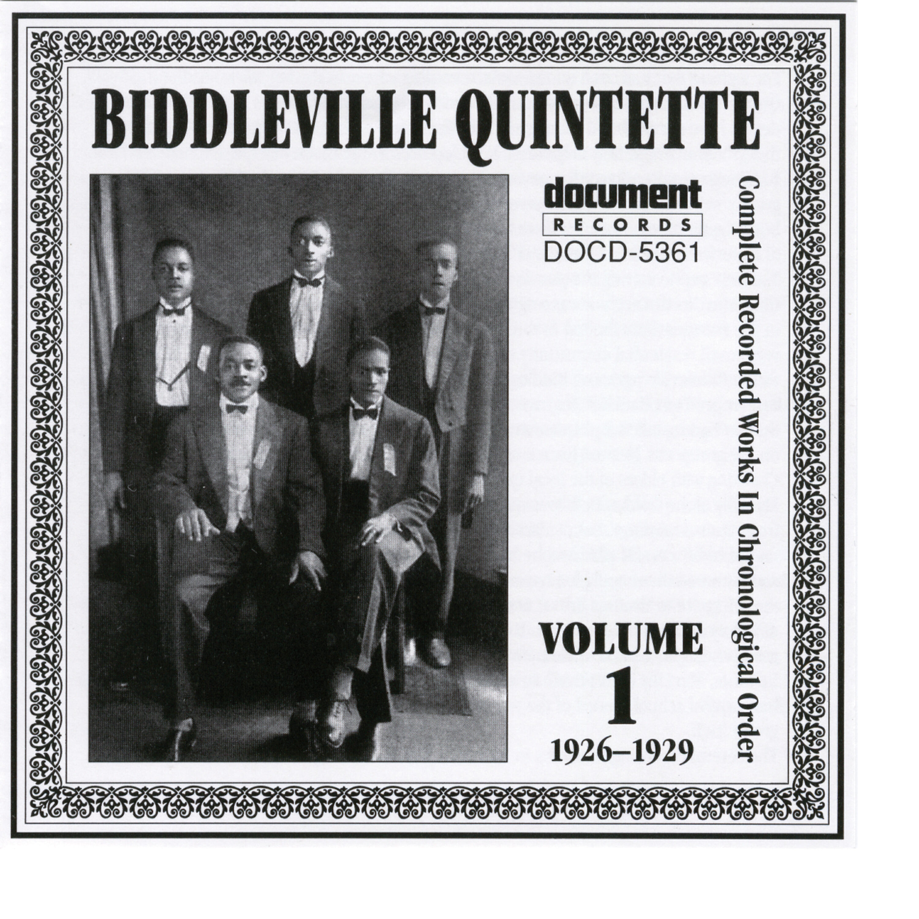 Релиз Biddleville Quintette Vol. 1 (1926-1929)