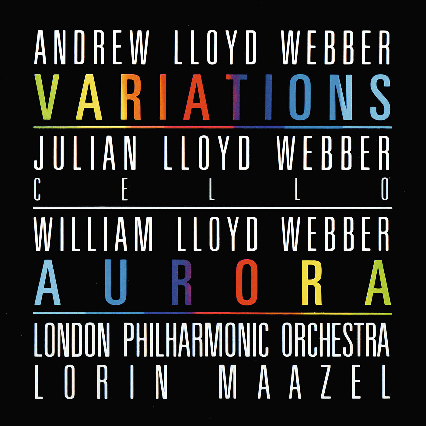 Релиз Lloyd Webber: Variations / William Lloyd Webber: Aurora