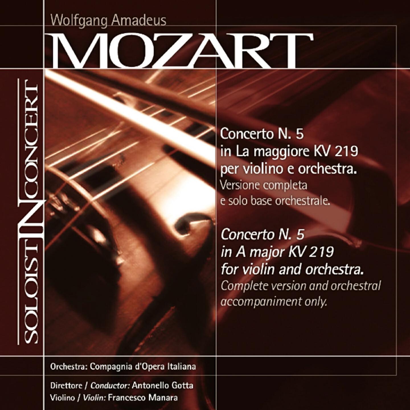 Релиз Soloist in Concert: Violin Concerto No. 5, K. 219 "Turkish"