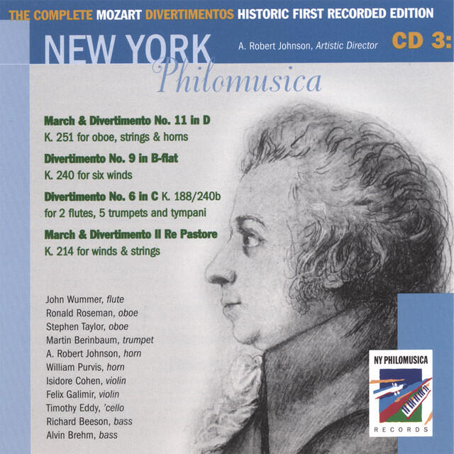 Релиз The Complete Mozart Divertimentos Historic First Recorded Edition CD 3