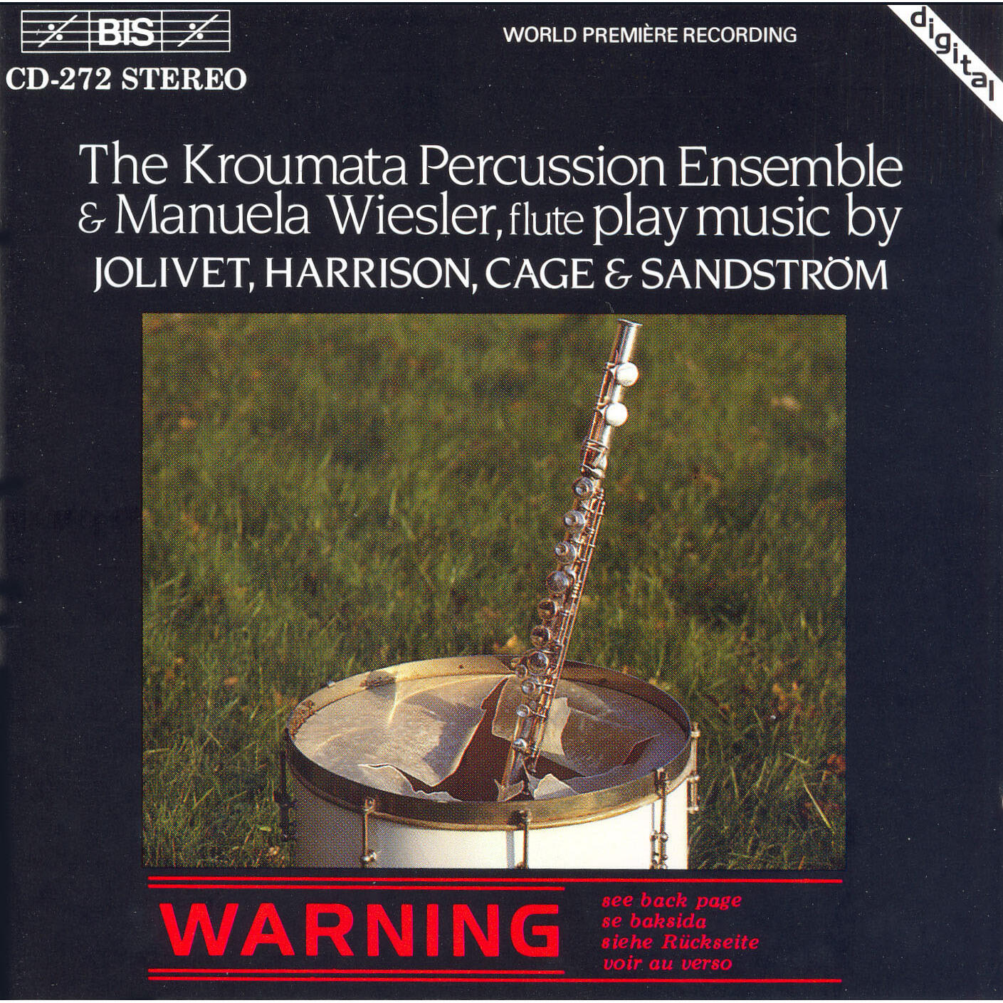 Релиз Jolivet: Suite En Concert Pour Flute Et Percussion / Harrison: First Flute Concerto / Cage: Amores