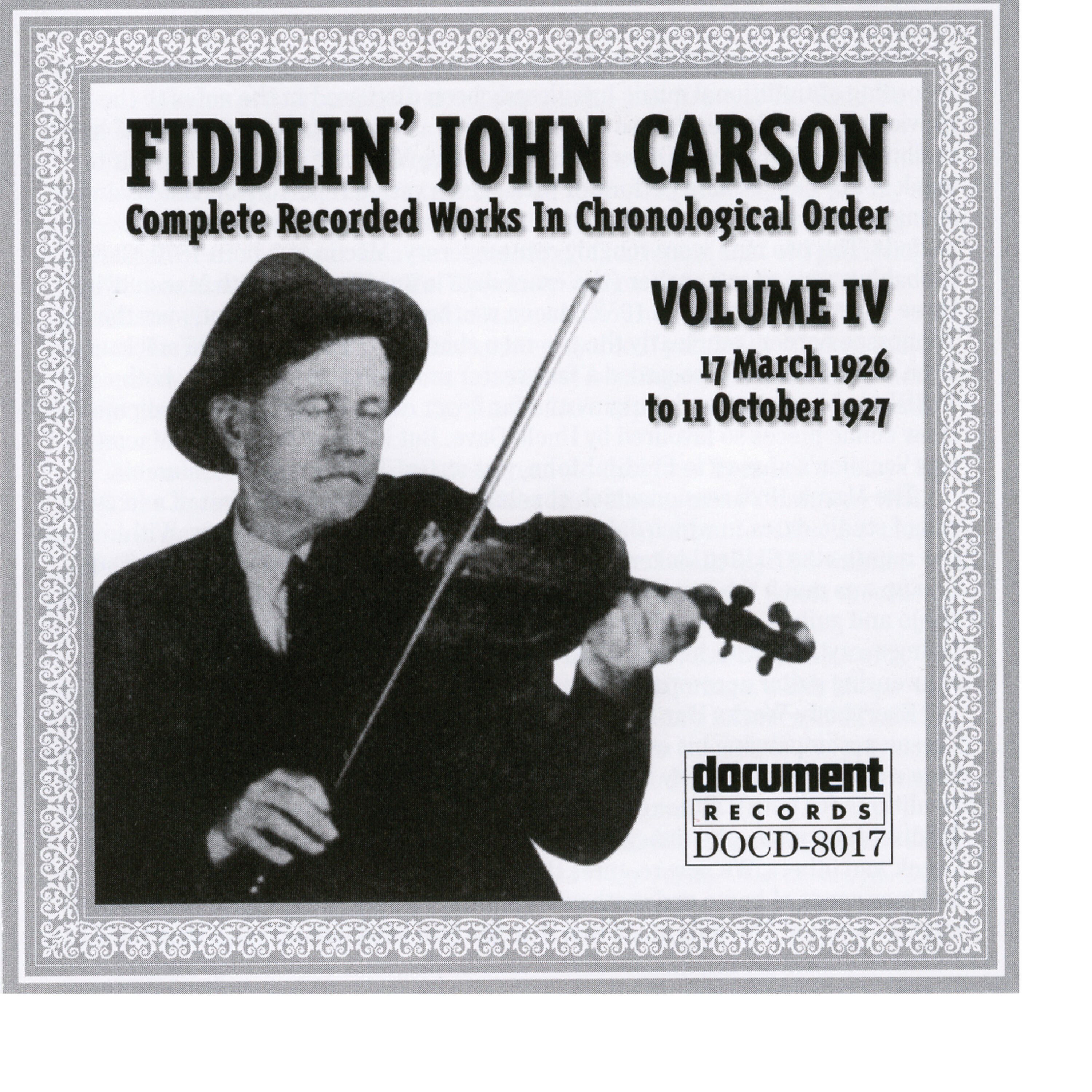 Релиз Fiddlin John Carson Vol. 4 1926 - 1927