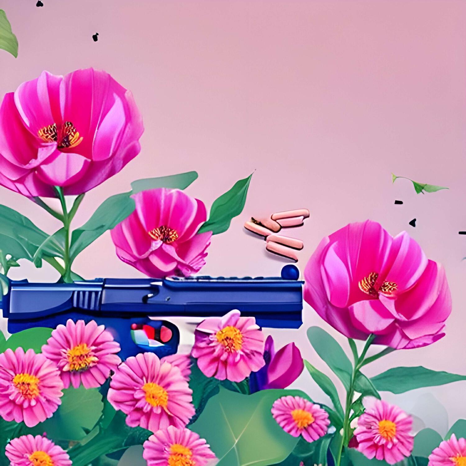 Релиз Пули, Цветы, Ружьё