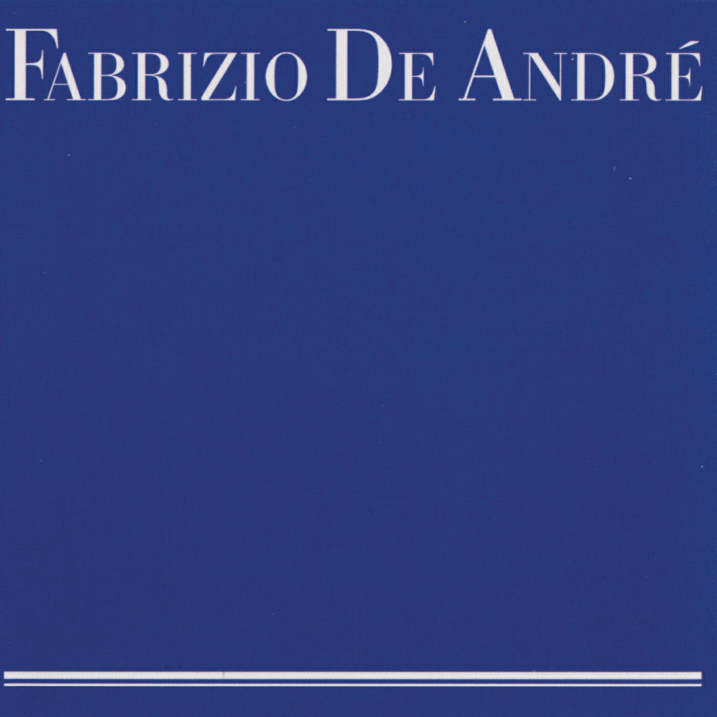 Релиз Fabrizio De Andrè (Blu)