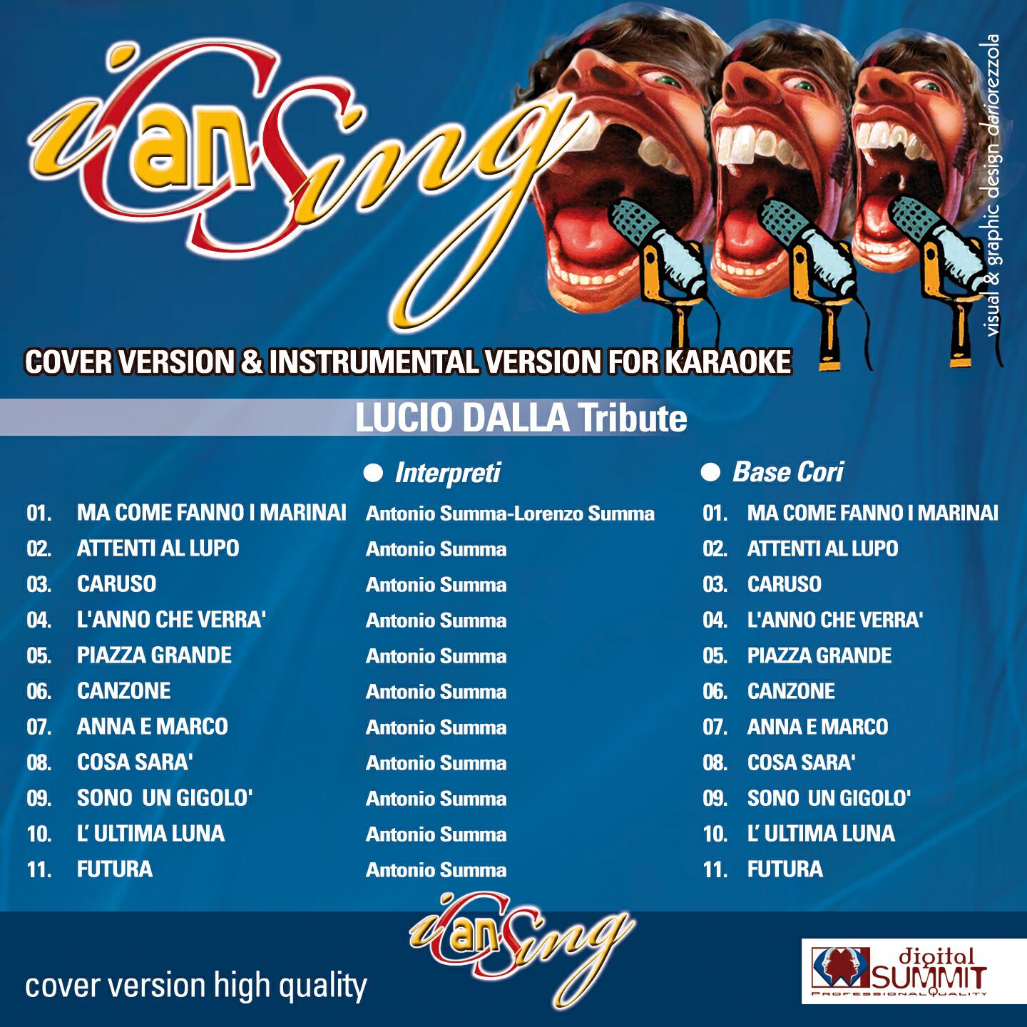 Релиз I Can Sing: Tribute to Lucio Dalla