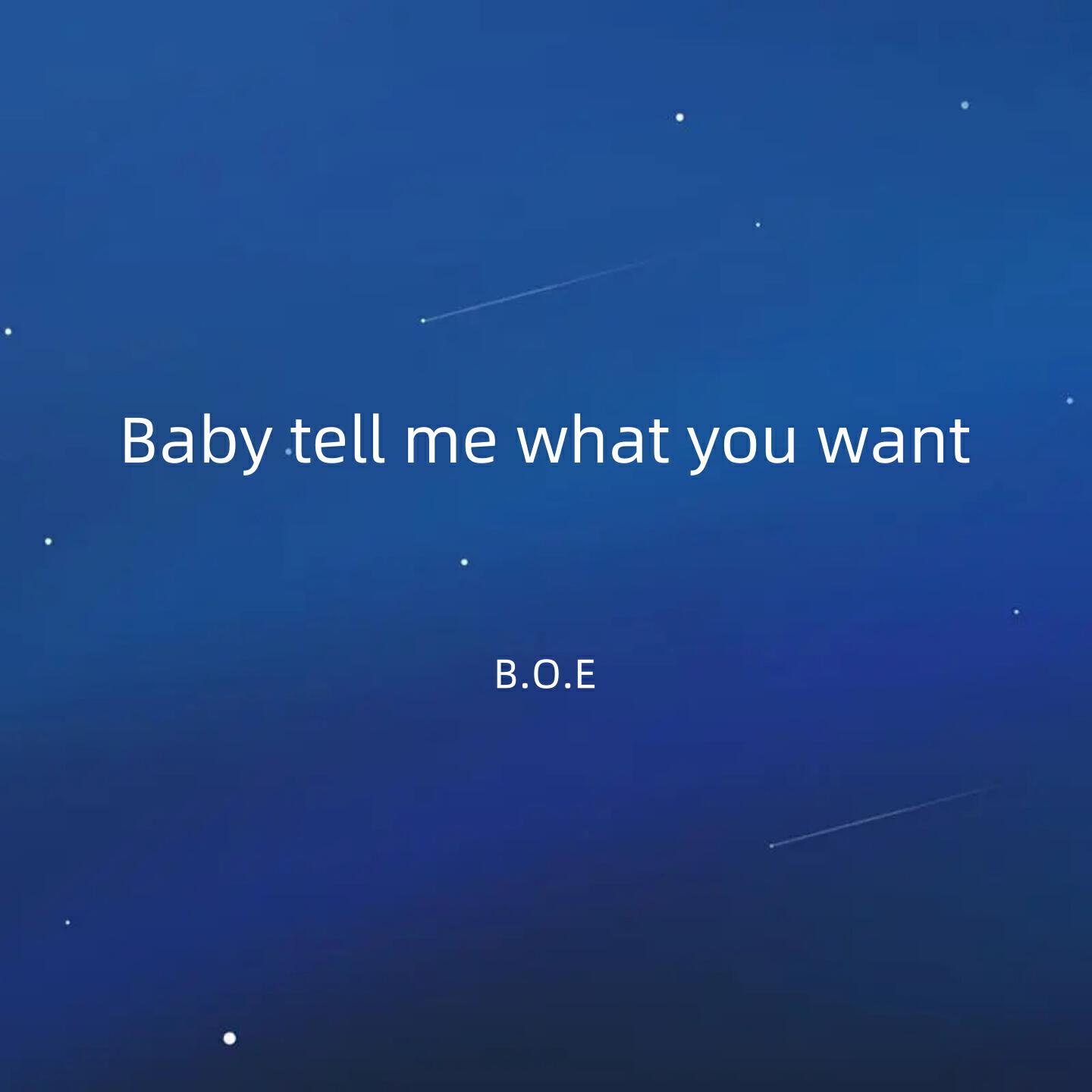 Релиз Baby tell me what you want