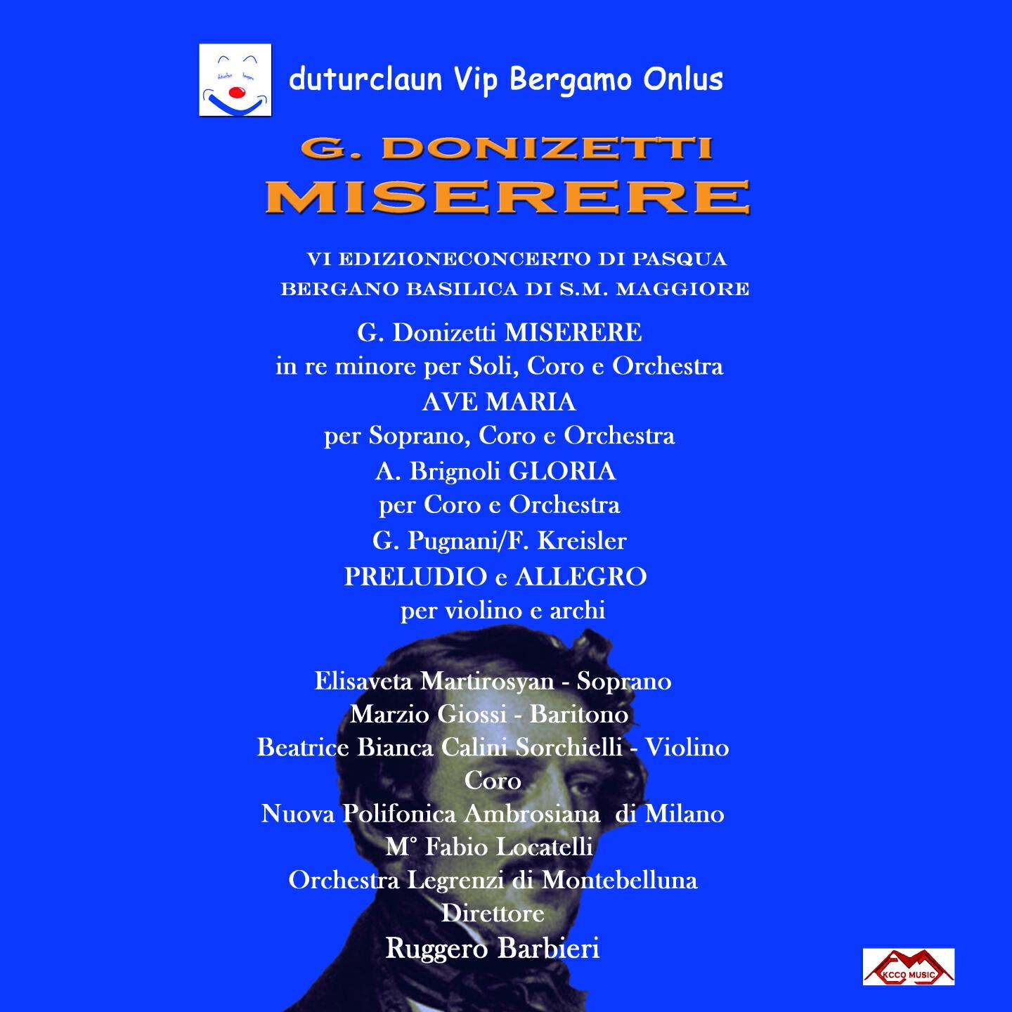 Релиз Donizetti: Miserere & Ave Maria - Brignoli: Gloria - Kreisler: Praeludium and Allegro in the Style of Pugnani
