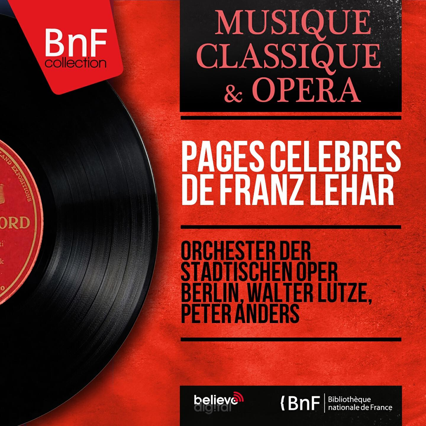 Релиз Pages célèbres de Franz Lehár (Mono Version)