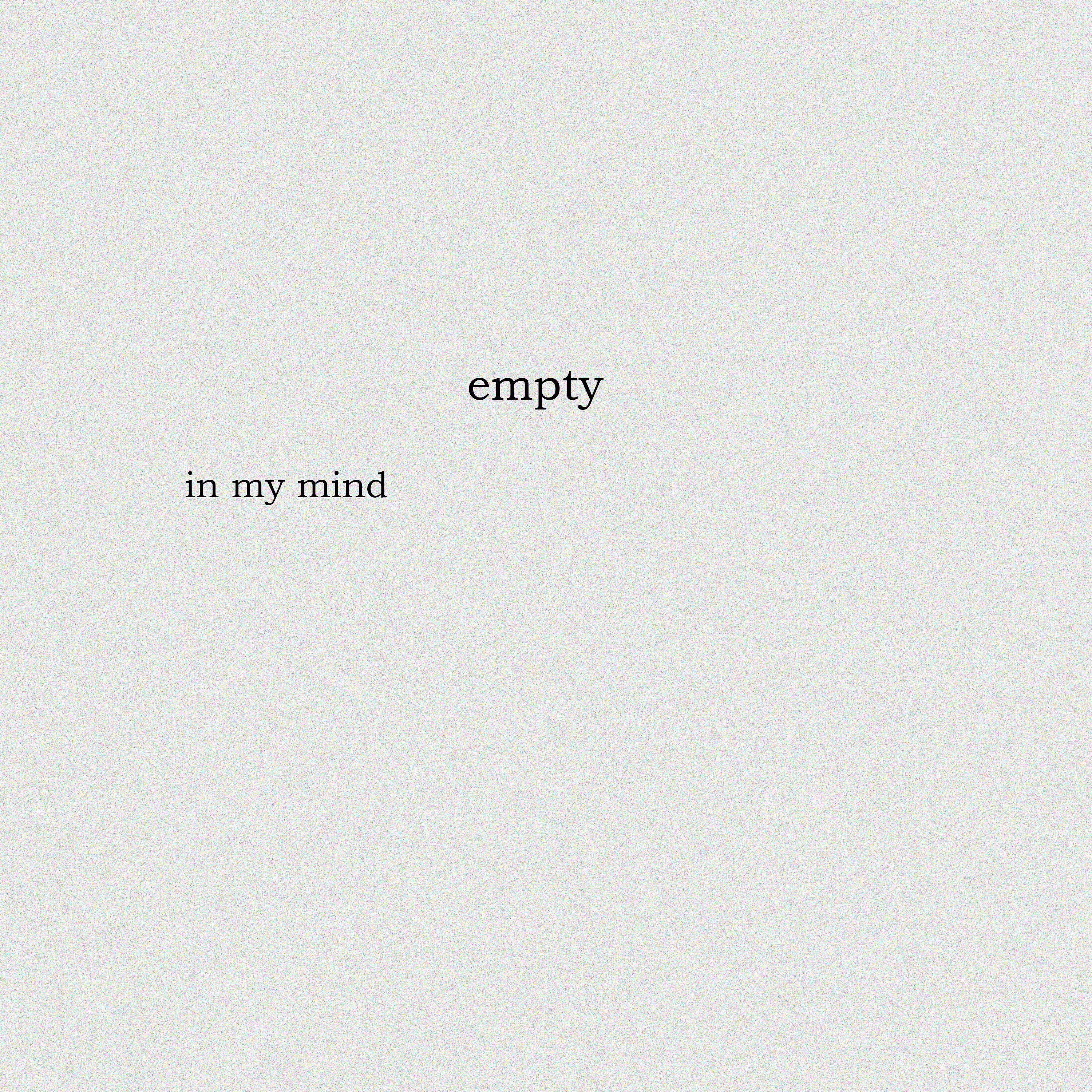 Релиз empty in my mind