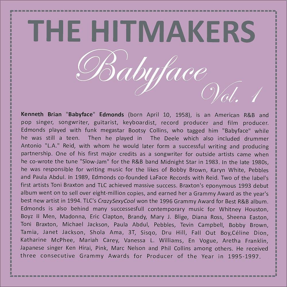 Релиз Hits Written by "Babyface" Kenneth Edmonds, Vol. 1