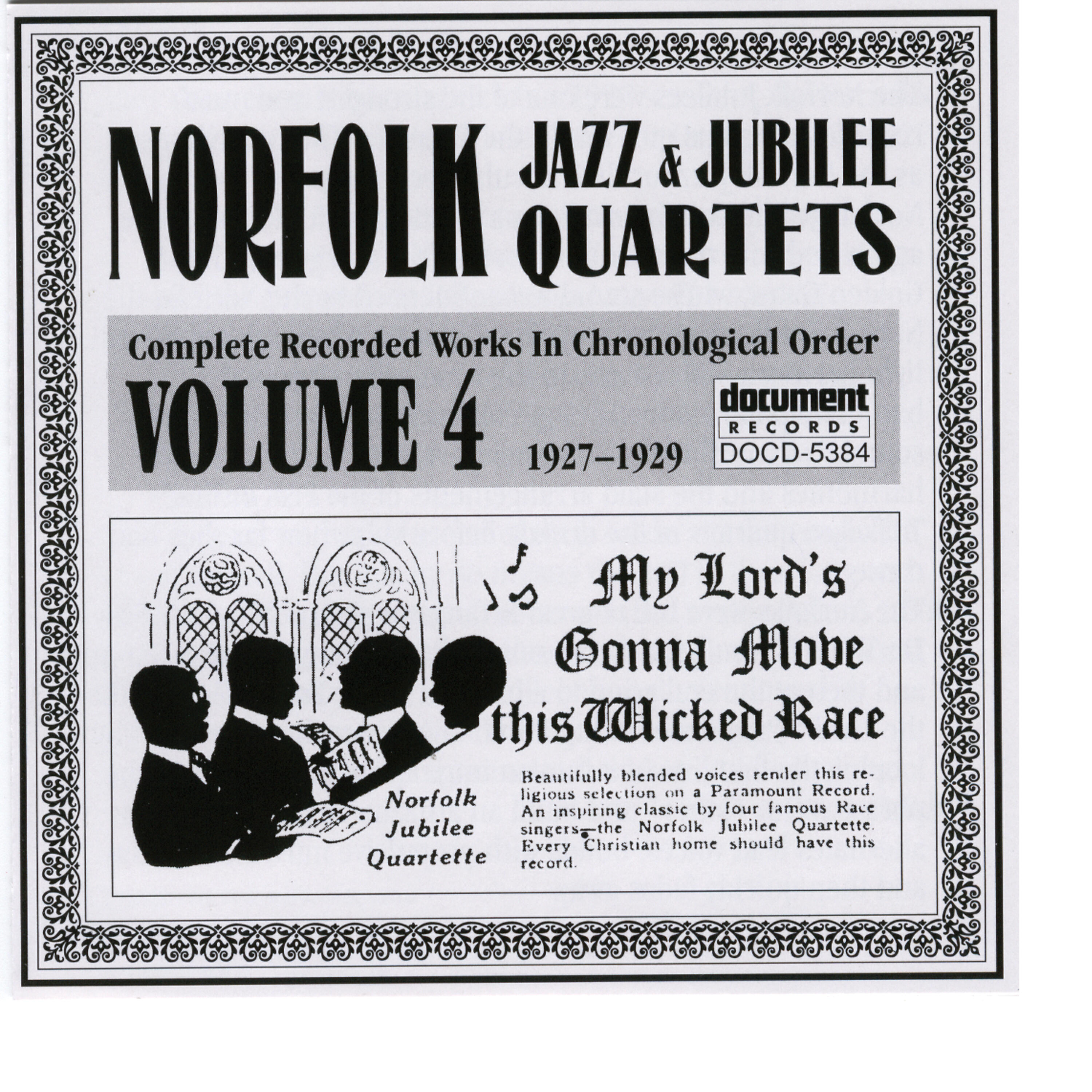 Релиз Norfolk Jazz And Jubilee Quartet Vol. 4 (1927-1929)