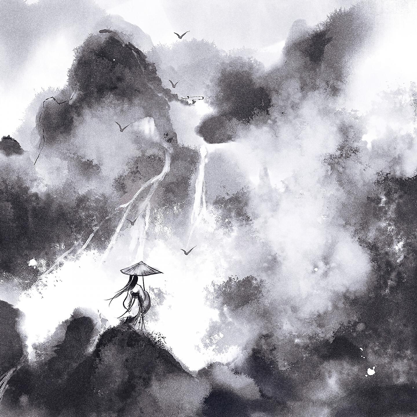 喵步小雨中