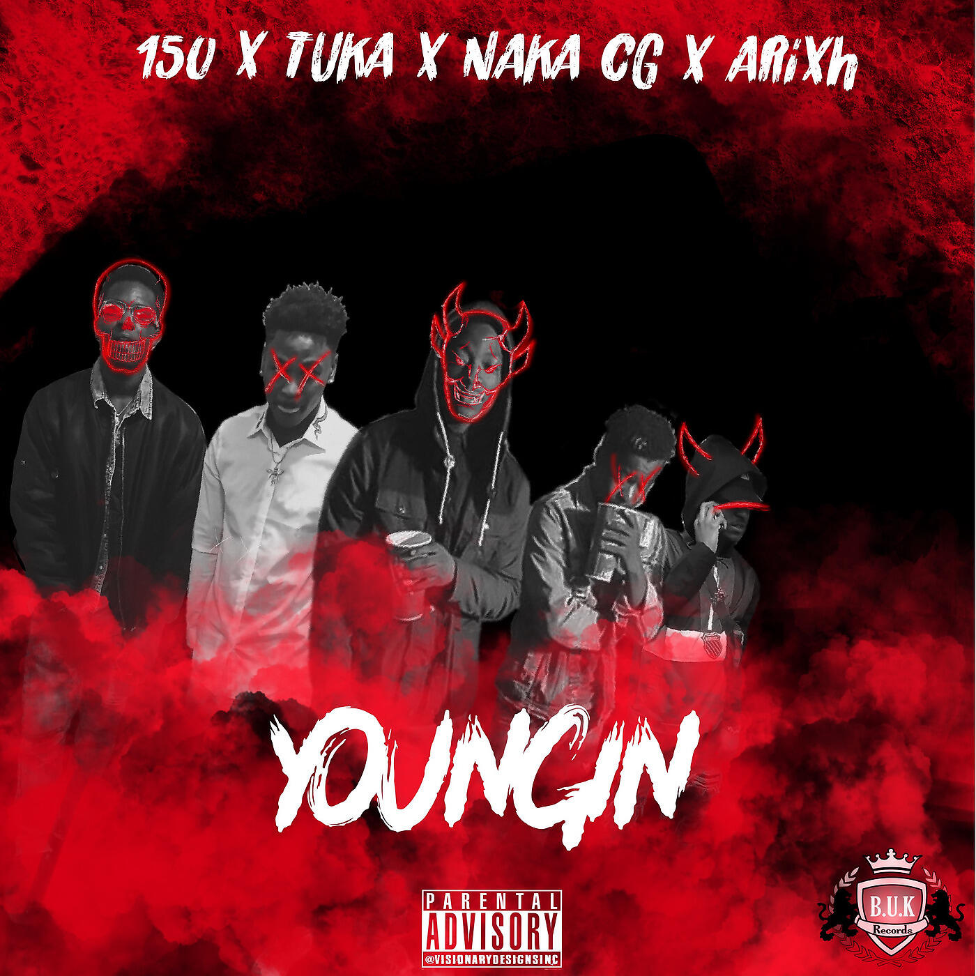 Скачать песню BUK150, Naka, Arixh, Tuka - Youngin бесплатно в MP3 для Android и iOS