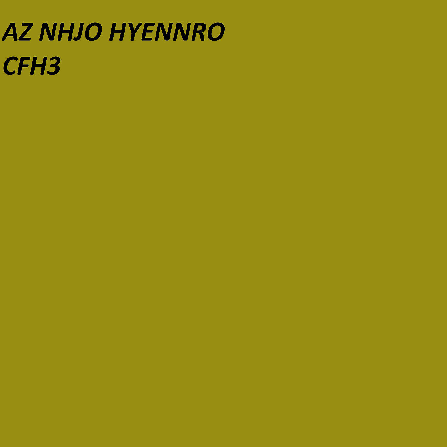 Постер альбома CFH3