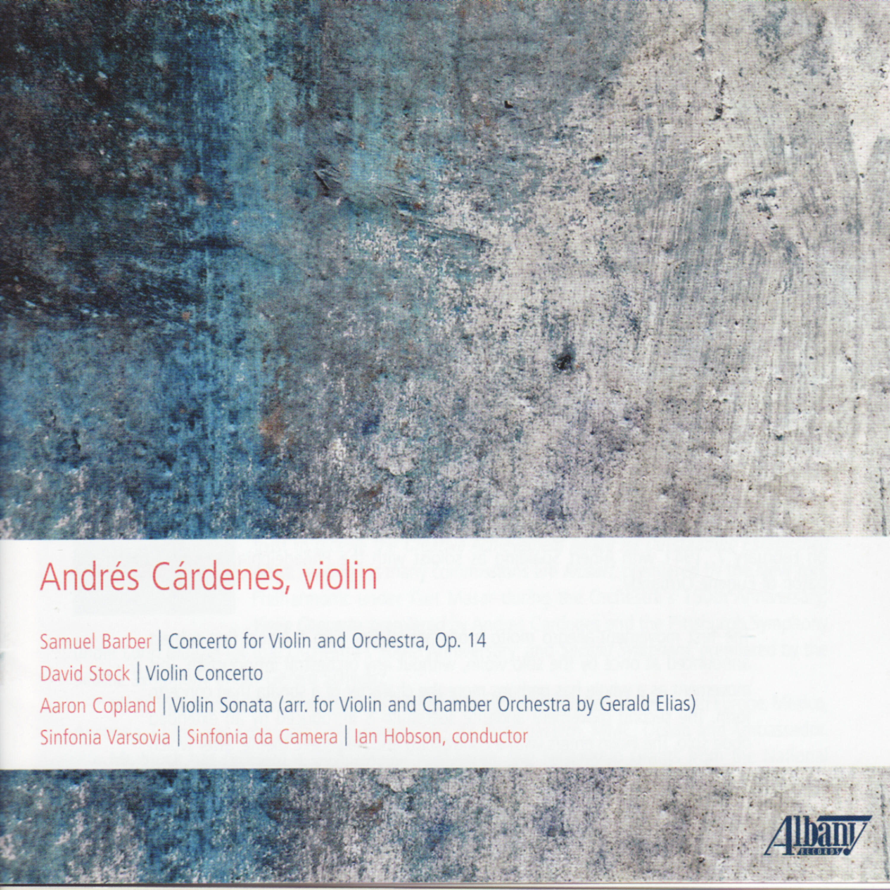 Релиз Andrés Cárdenes Performs Violin Concertos