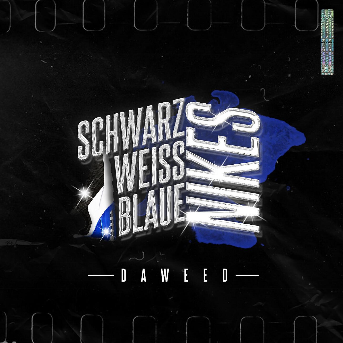 Релиз Schwarz weiss blaue Nikes