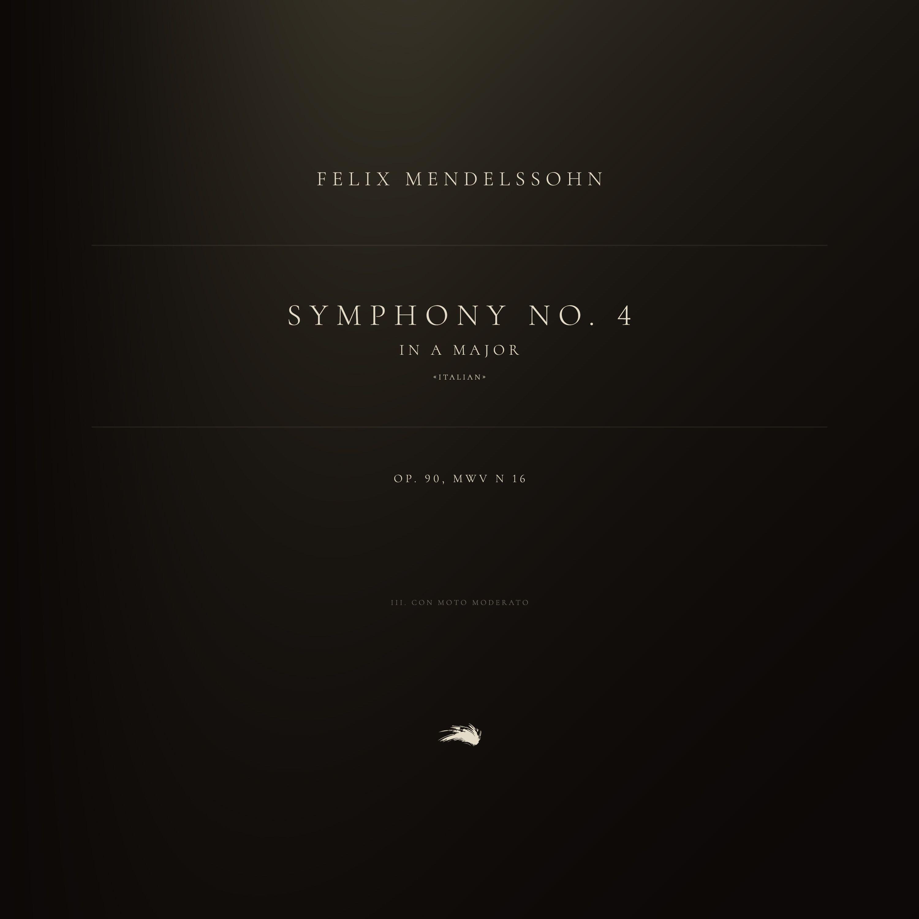 Постер альбома Symphony No. 4 in A Major 'Italian', Op. 90, MWV N 16: 3. Con moto moderato
