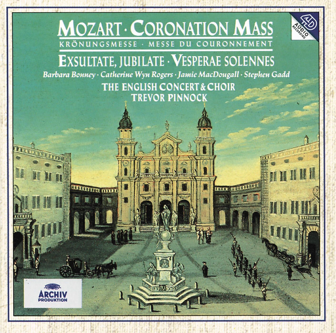 Релиз Mozart: Coronation Mass ; Exsultate, jubilate; Vesperae Solennes