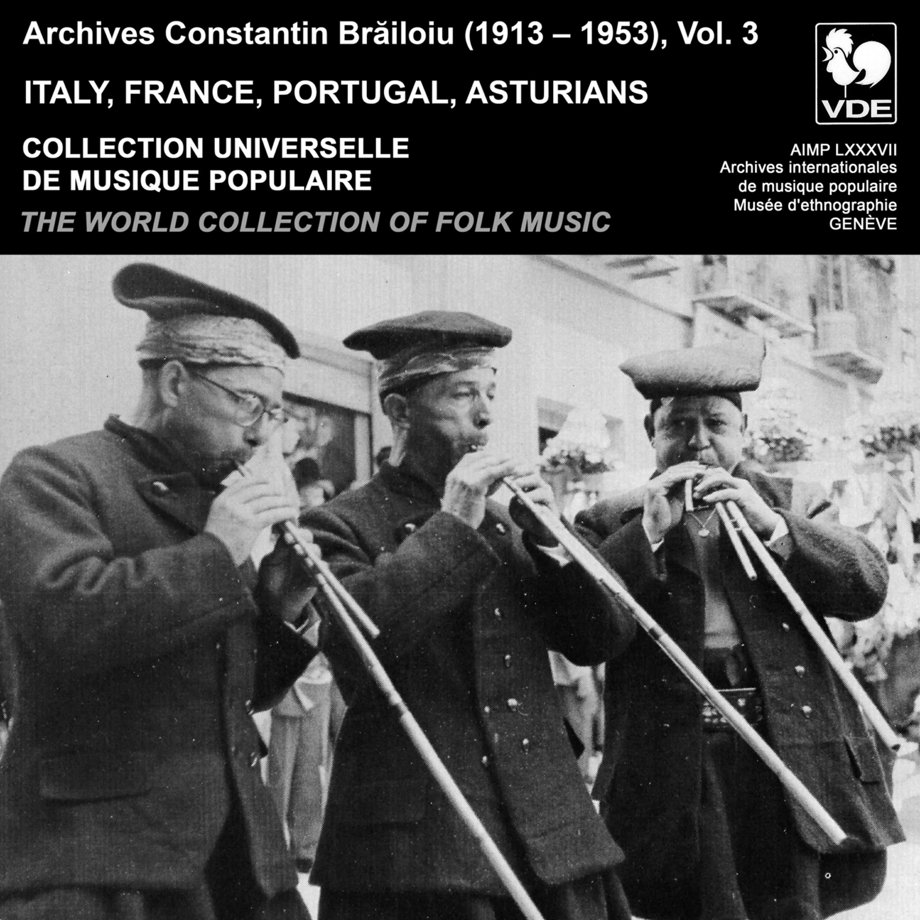 Релиз Constantin Brailoiu: The World Collection of Folk Music, Recorded Between 1913 and 1953, Vol. 3: Italy, France, Portugal & Asturians