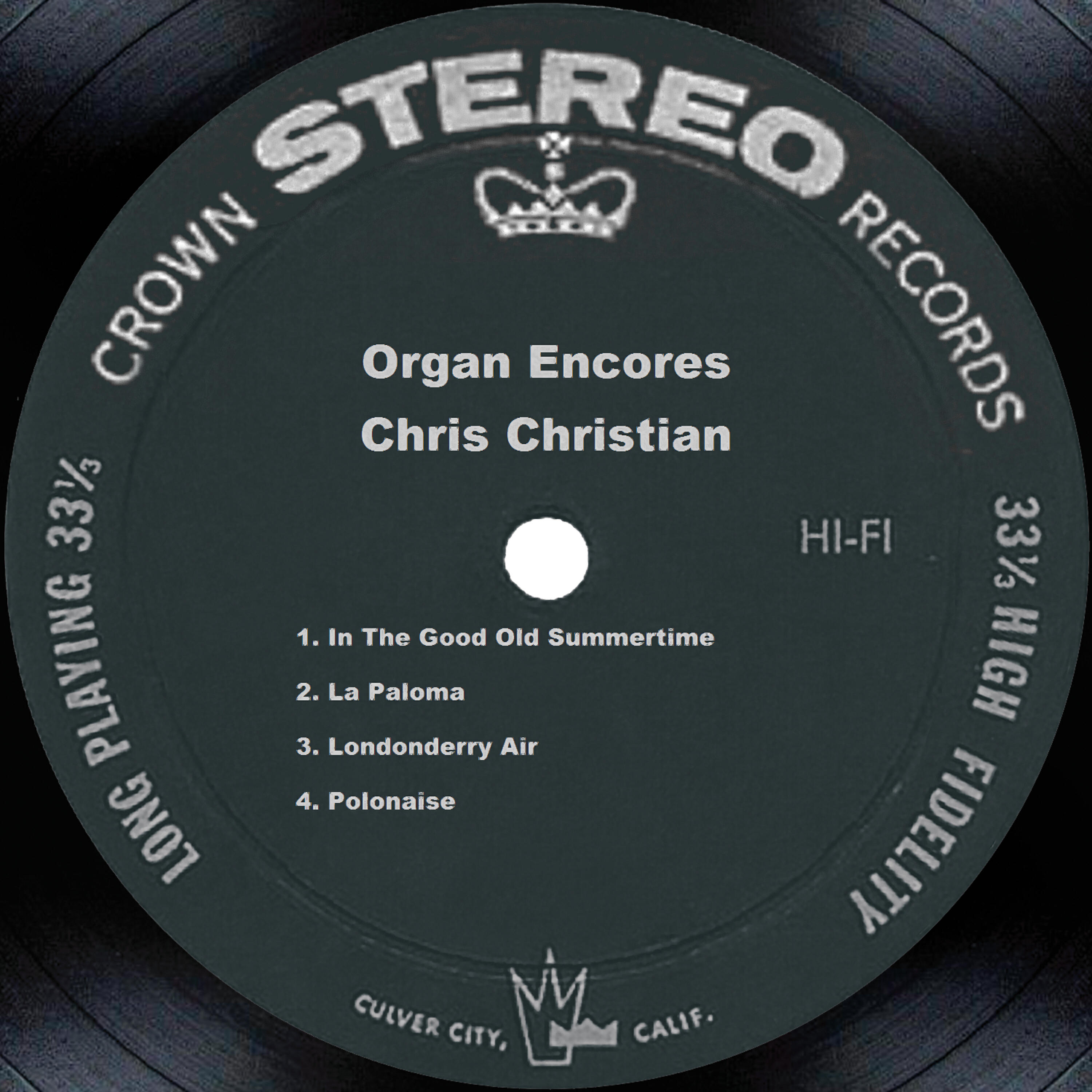 Релиз Organ Encores