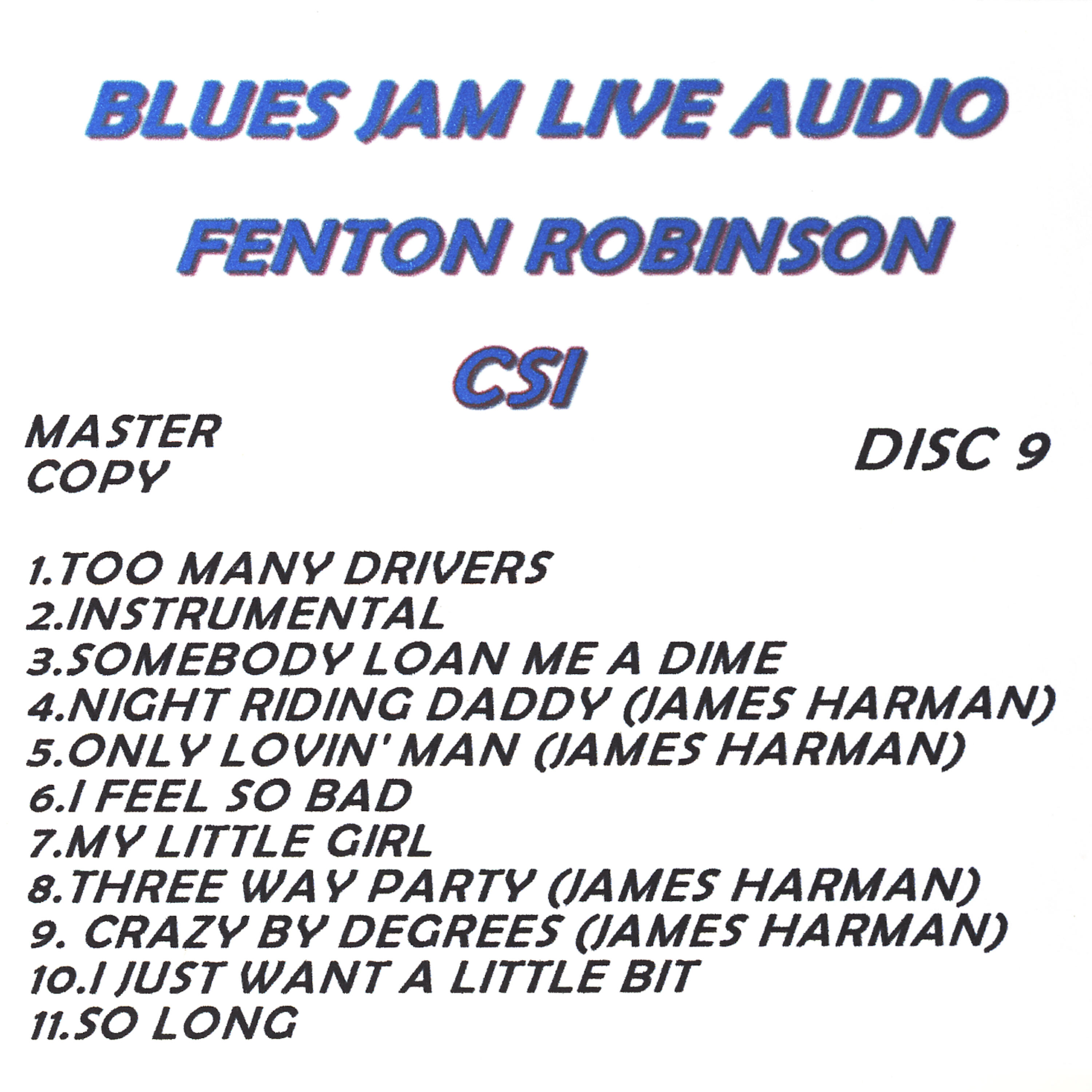 Релиз Blues Jam Live Audio: Fenton Robinson