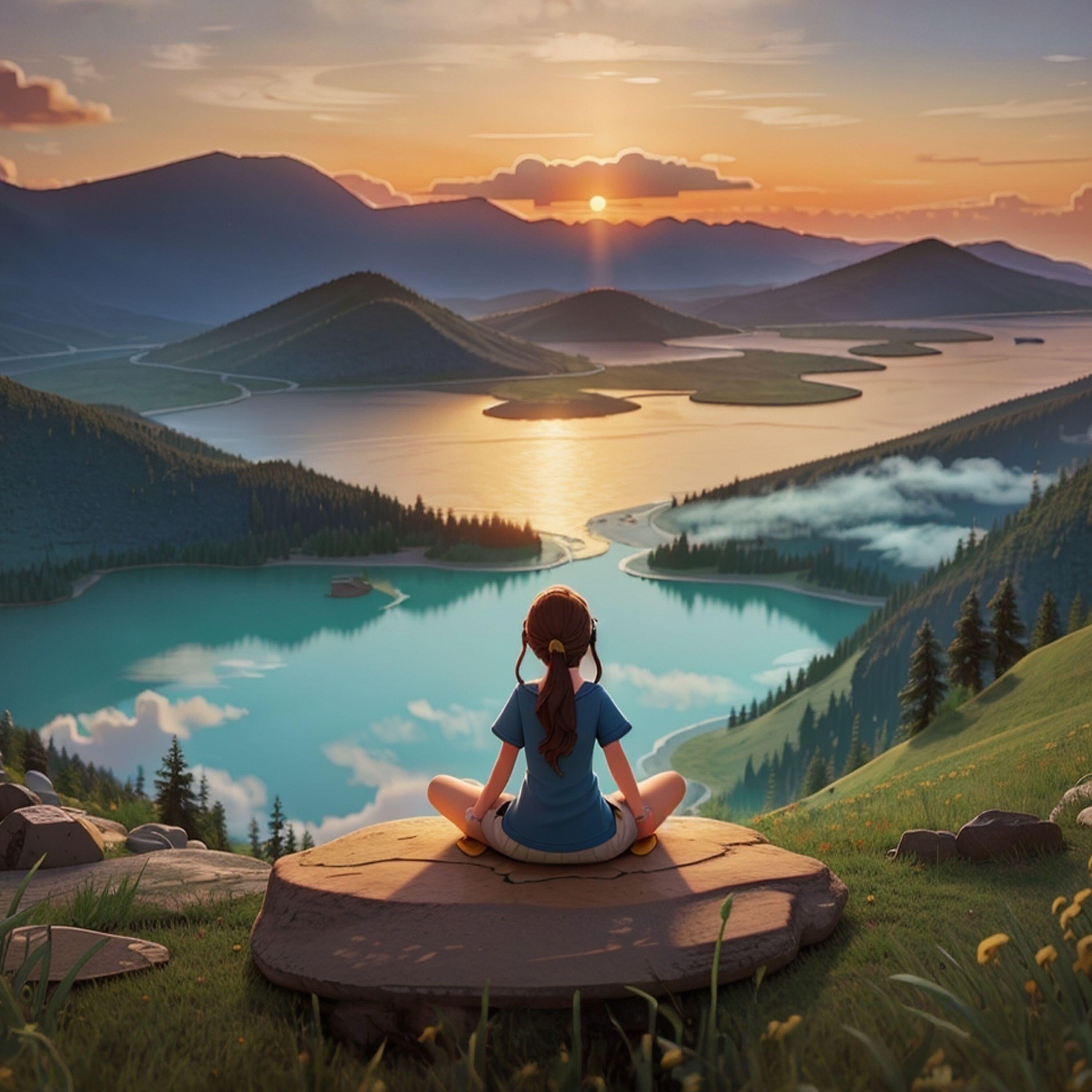Meditating Girl