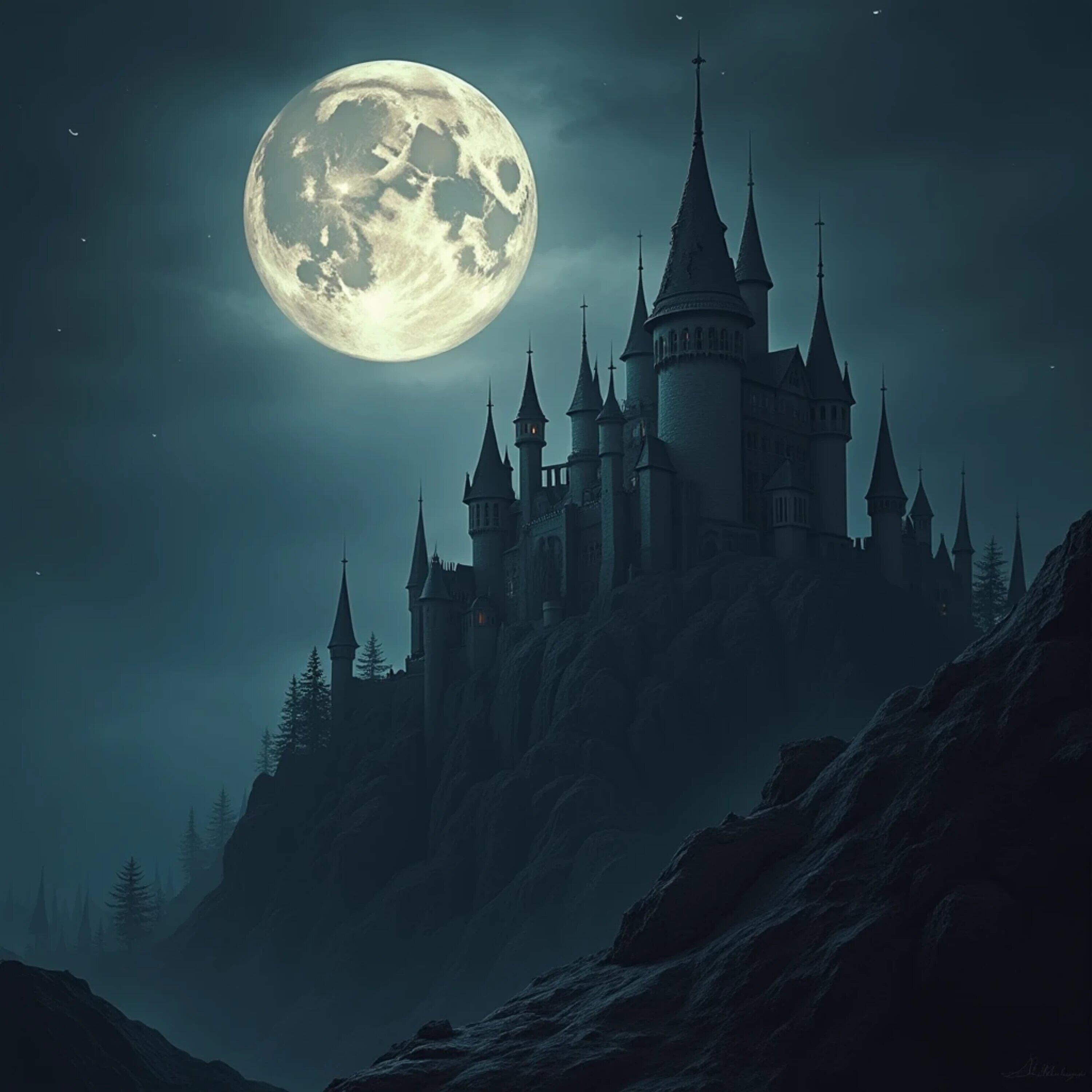 Релиз Moon behind old Castle