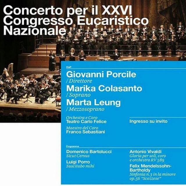 Релиз Archivi del Teatro Carlo Felice, vol. 2; Concerto per il XXVI Congresso Eucaristico Nazionale