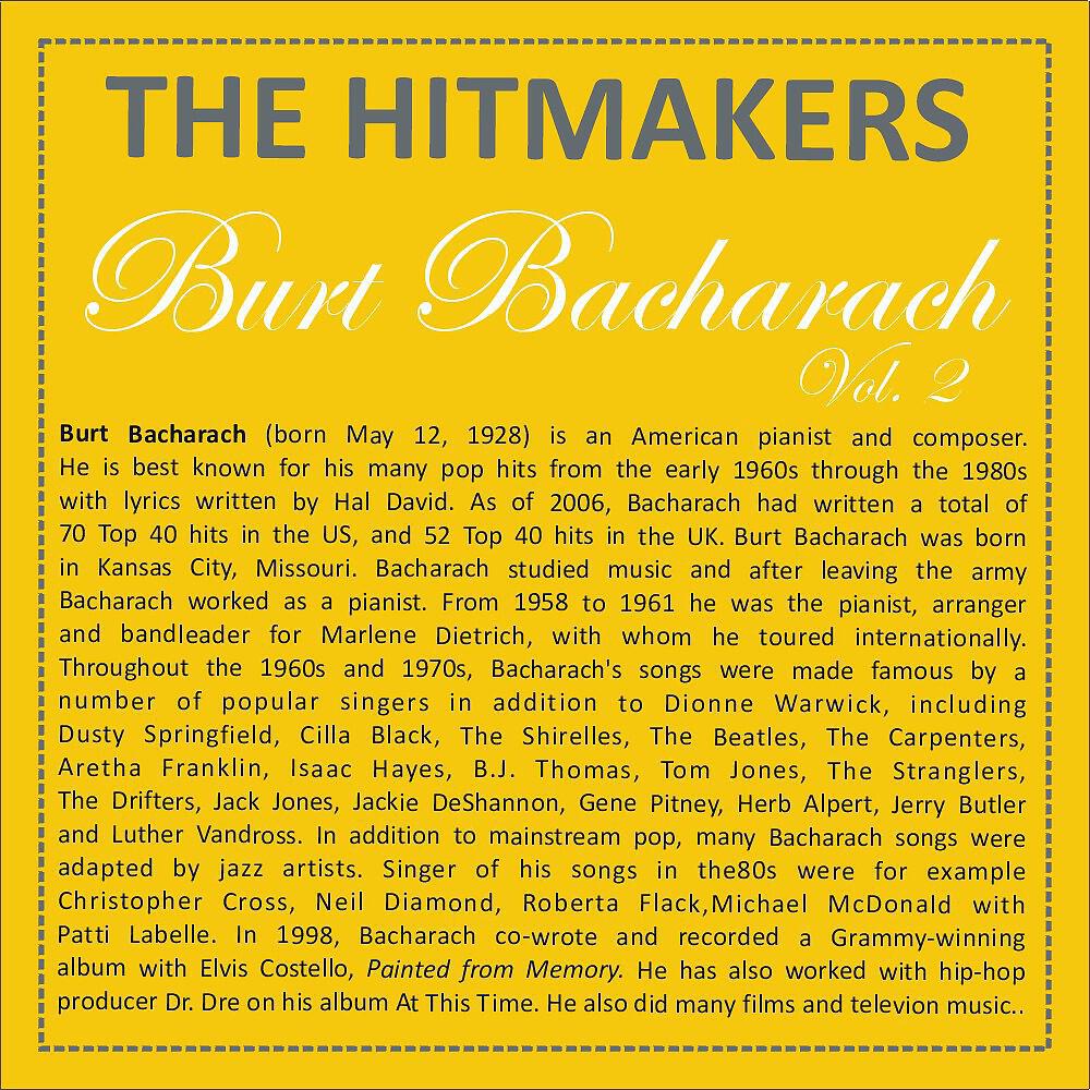 Релиз Hits of Burt Bacharach, Vol. 2