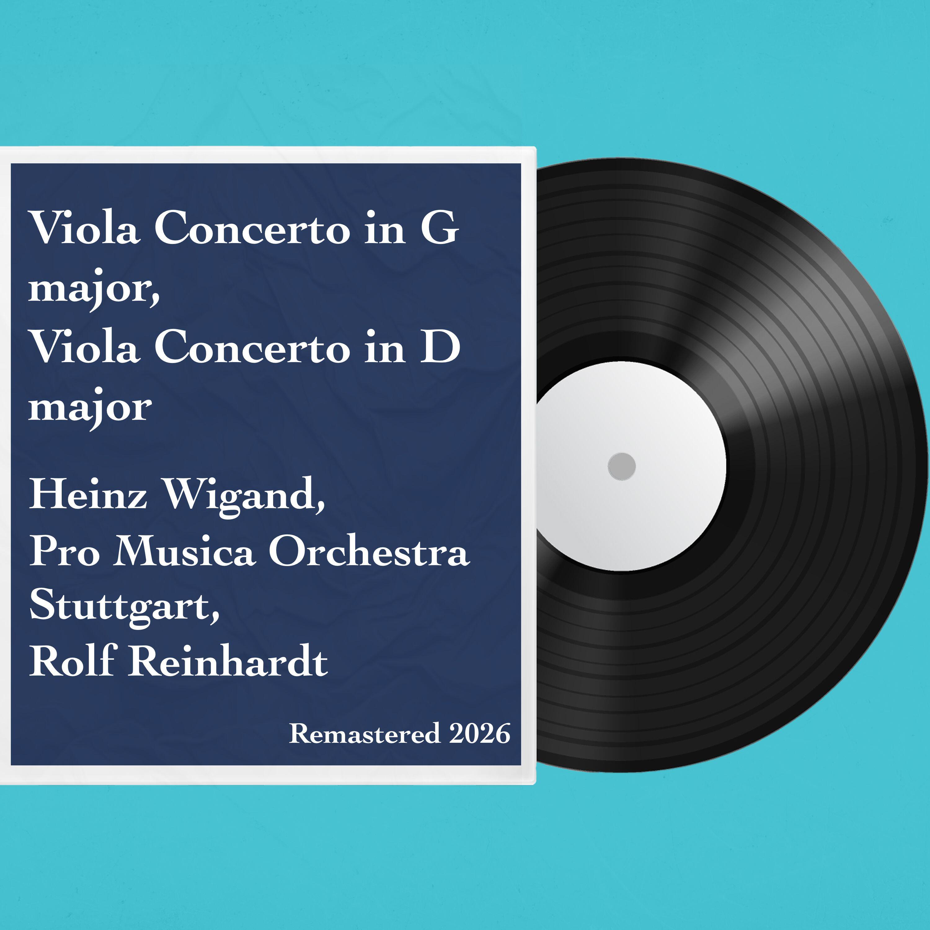 Релиз Viola Concerto in G major, Viola Concerto in D major