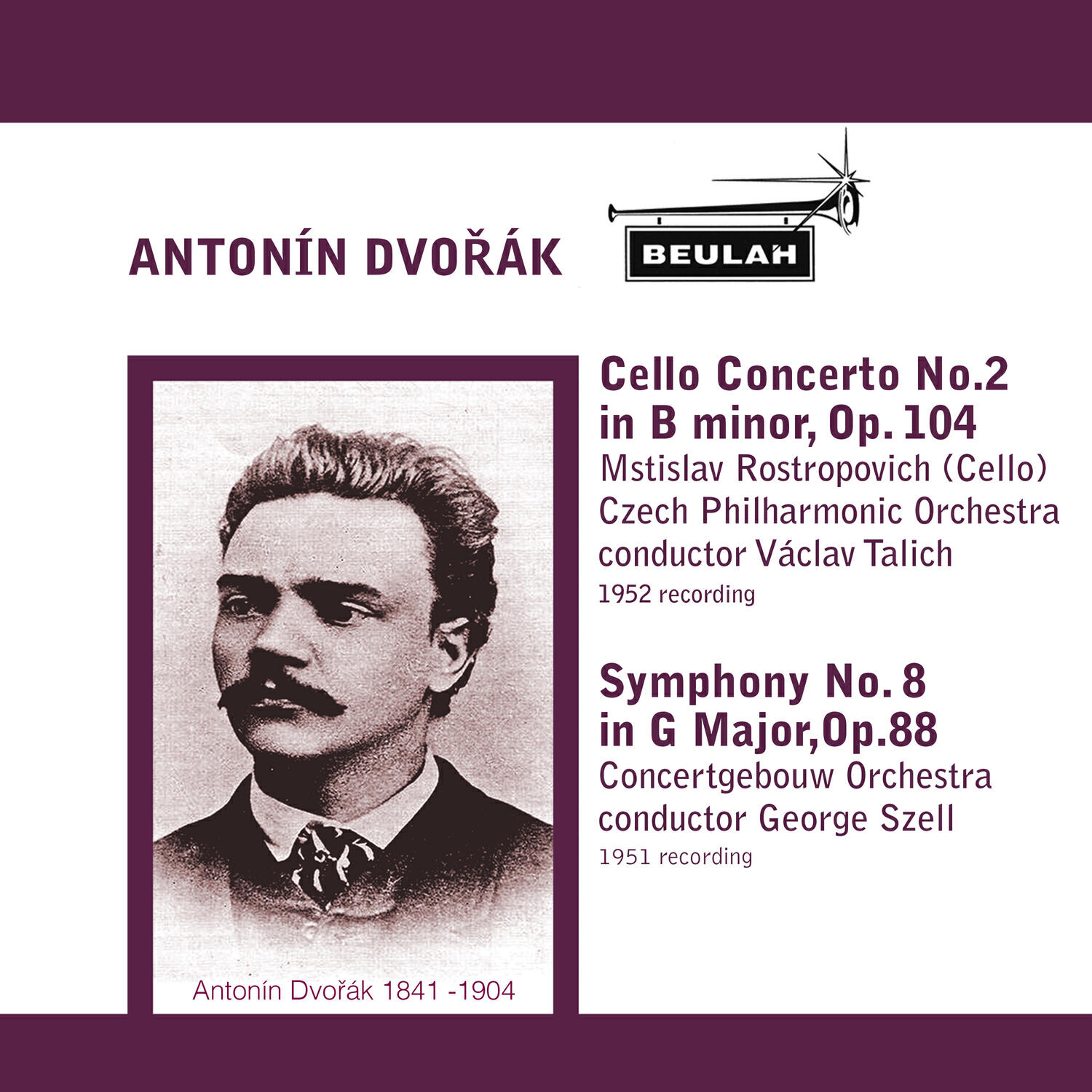Релиз Antonín Dvořák: Cello Concerto No.2, Symphony No. 8