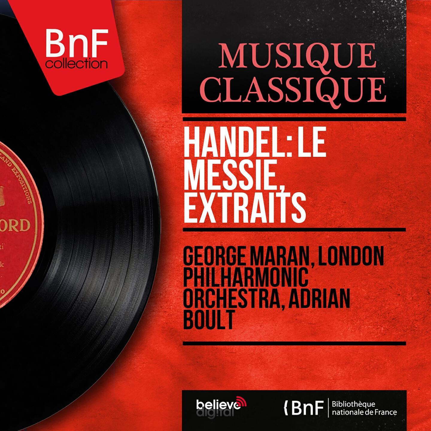 Релиз Handel: Le Messie, extraits (Mono Version)