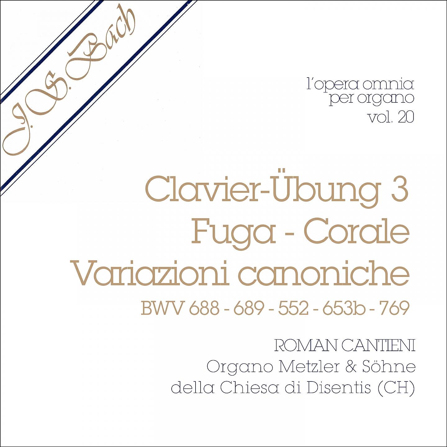 Релиз J.S. Bach - opera omnia Per organo, Vol. 20