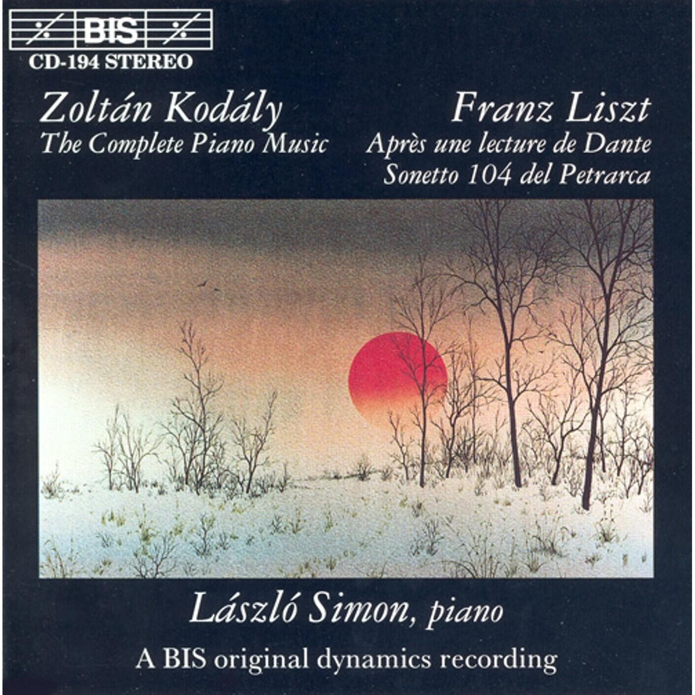 Релиз Kodaly / Liszt: Piano Music