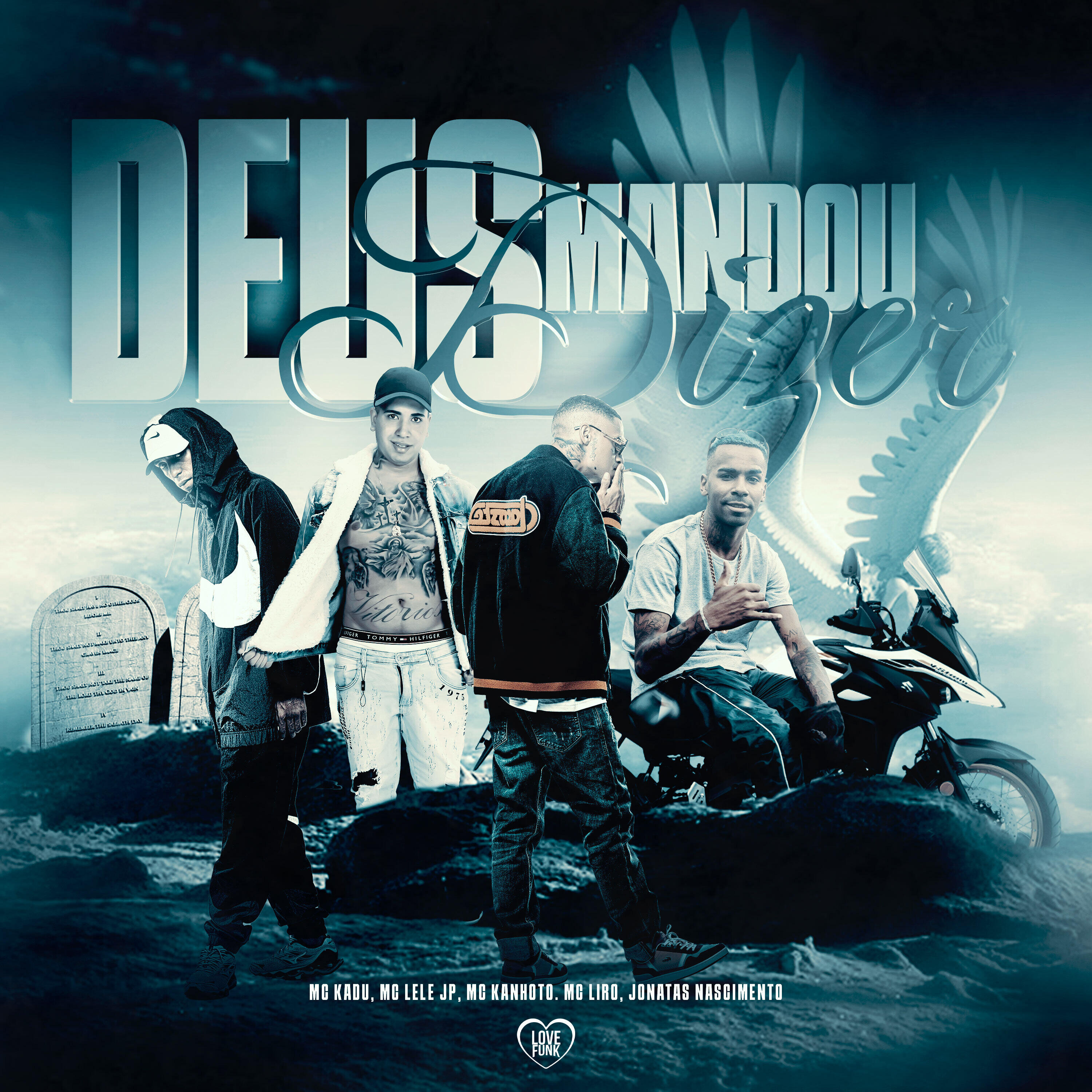 Скачать песню Mc Lele JP, Jonatas Nascimento, MC Liro, Mc Kanhoto, MC Kadu, Love Funk - Deus Mandou Dizer бесплатно в MP3 для Android и iOS
