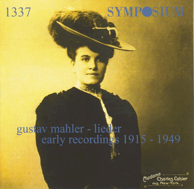 Релиз Mahler: Lieder, Early Recordings (1915-1949)
