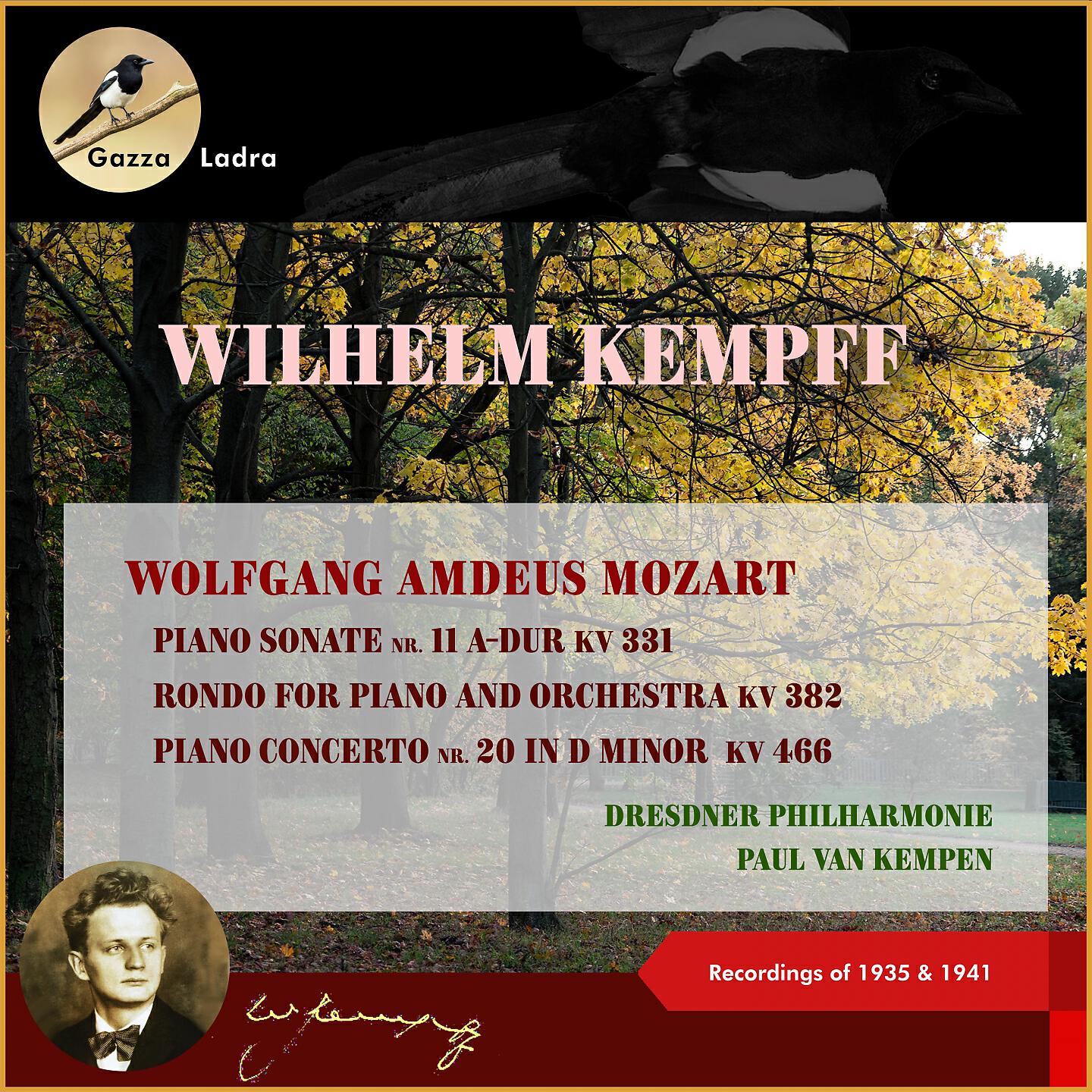 Релиз Wolfgang Amdeus Mozart: Piano Sonate Nr. 11 A-Dur KV 331 - Rondo for Piano and Orchestra, K. 382 - Piano Concerto No. 20 in D Minor, K. 466