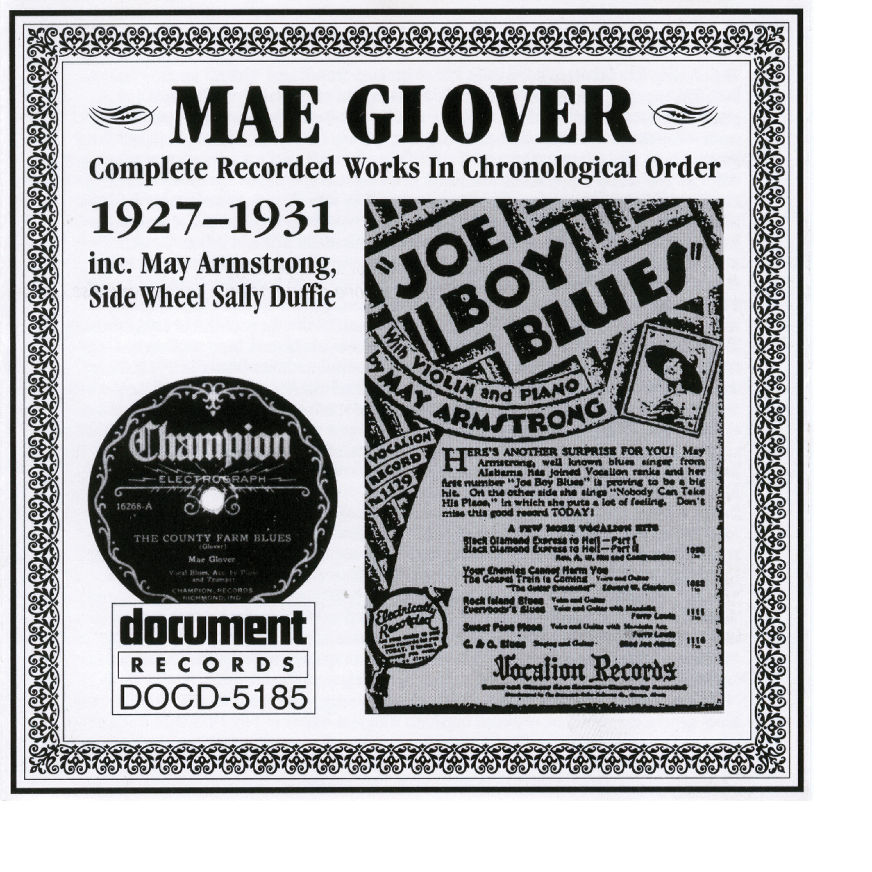 Релиз Mae Glover 1927-1931