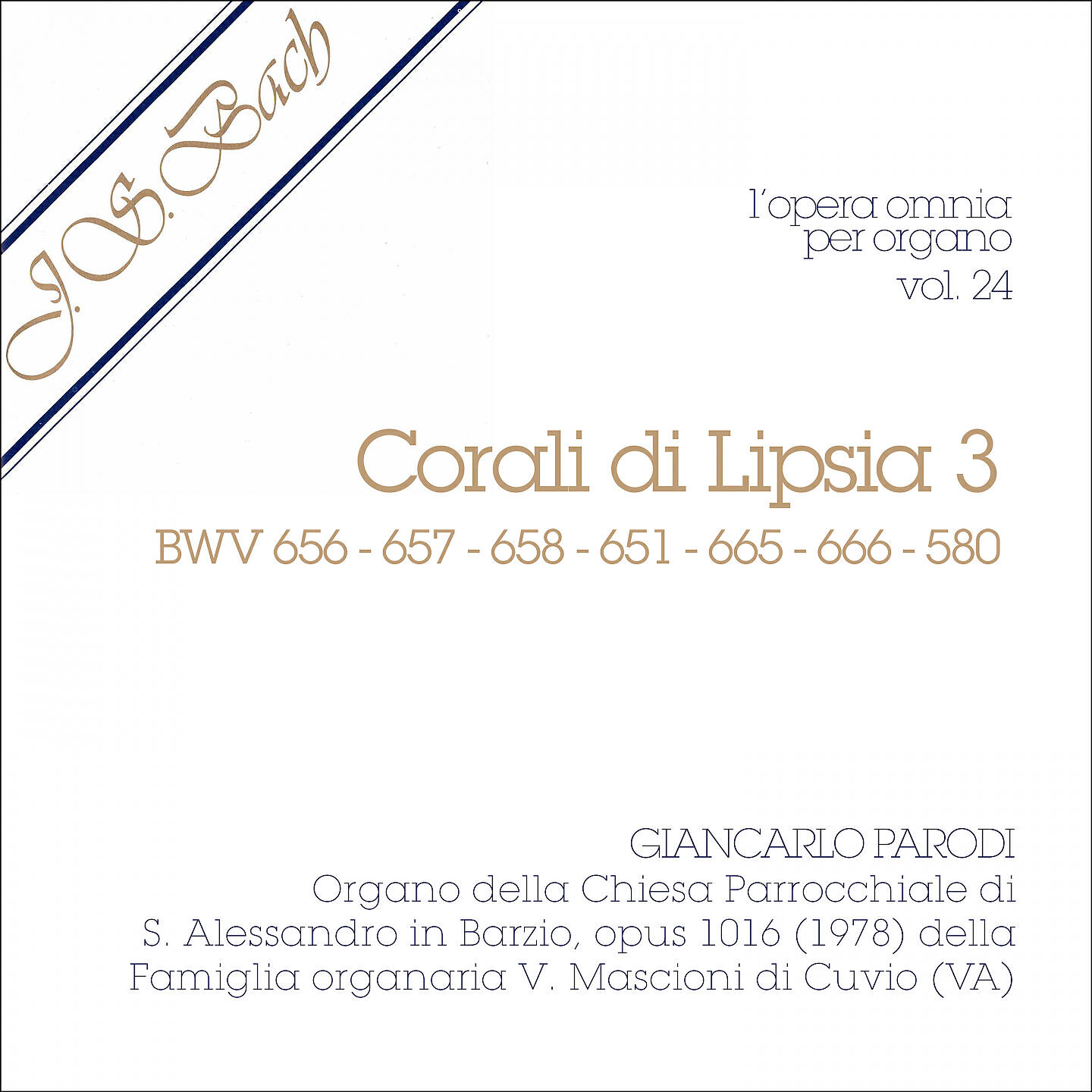 Релиз J.S. Bach - Opera Omnia per organo, Vol. 24