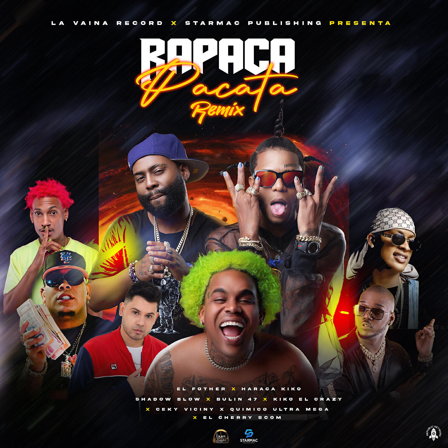 Релиз Rapaca Pacata (feat. Shadow Blow, El Cherry Scom, Ceky Viciny, Bulin 47 & Kiko el Crazy) [Remix]