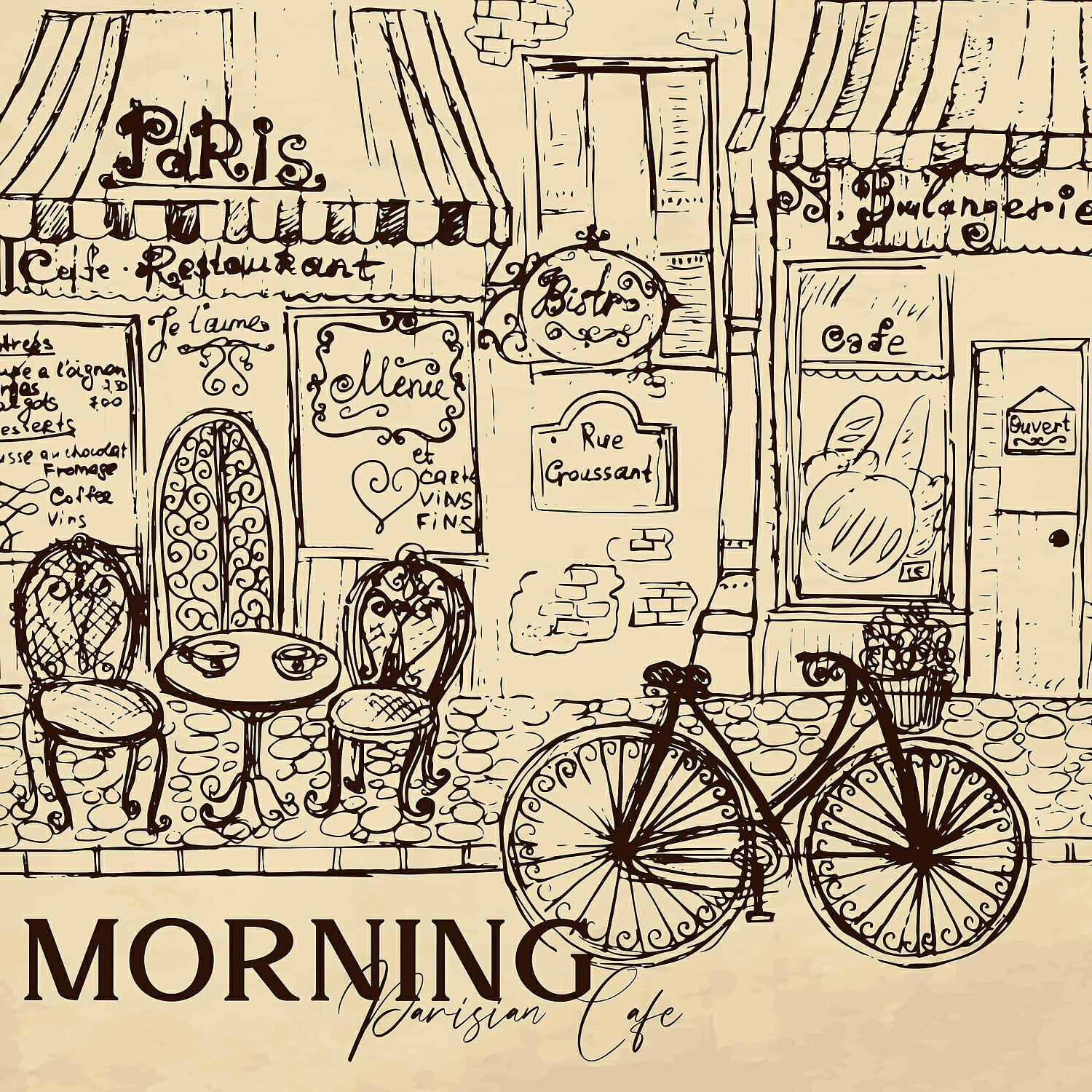Релиз Morning Parisian Cafe: French Jazz for Better Mood, Positive Energy, Happy Day (French Accordion, Violin, Gypsy Guitar)